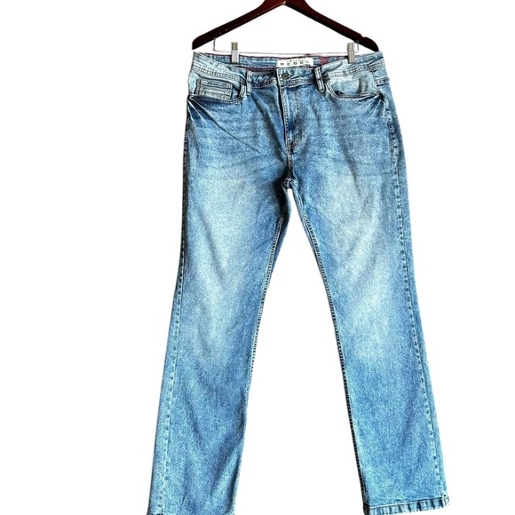 Men's Light Blue Straight Jeans - Picture 1 of 14